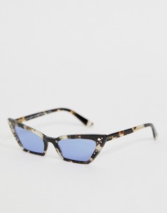 Солнцезащитные очки кошачий глаз в черепаховой оправе Vogue Eyewear x Gigi Hadid 0VO5282SB - Коричневый