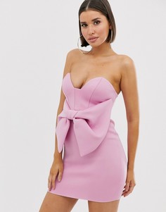 Платье мини бандо ASOS DESIGN - Розовый