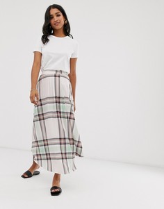 Плиссированная юбка миди в клетку ASOS DESIGN - Мульти