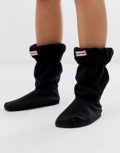 Короткие толстые носки с вязкой косами Hunter - Черный
