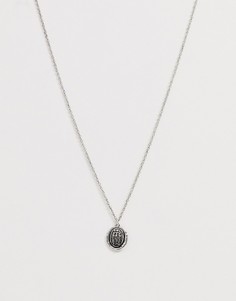 Серебристое ожерелье-цепочка с подвеской в винтажном стиле ASOS DESIGN - Серебряный