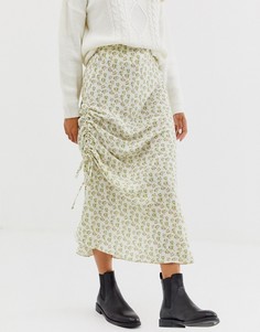 Юбка миди с цветочным принтом ASOS DESIGN - Мульти
