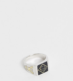 Серебряное кольцо с двухцветной отделкой Serge DeNimes - Серебряный