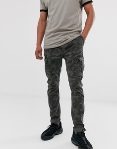 Зауженные брюки карго с камуфляжным принтом Superdry surplus - Зеленый