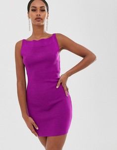 Структурированное платье мини с открытой спиной ASOS DESIGN - Фиолетовый
