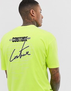 Oversize-футболка с принтом на спине The Couture Club - Зеленый