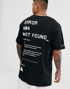 Свободная футболка с принтом error на спине The Couture Club - Черный