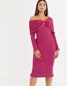 Асимметричное платье миди Talulah - Розовый