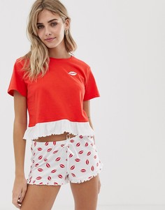 Пижамный комплект с шортами Brave Soul - Красный