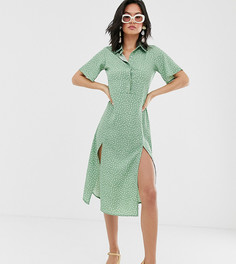 Платье миди в горошек Wednesdays Girl - Зеленый