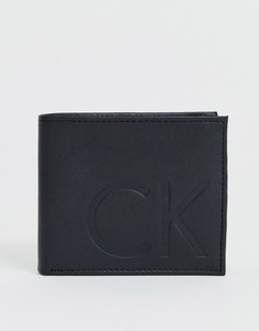 Кожаный бумажник с логотипом Calvin Klein - f1nn - Черный