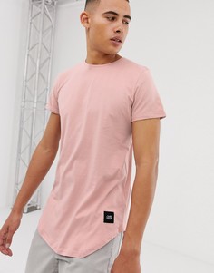 Розовая футболка с асимметричным краем Sixth June - Розовый