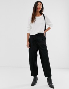 Укороченные брюки Selected Femme - Черный
