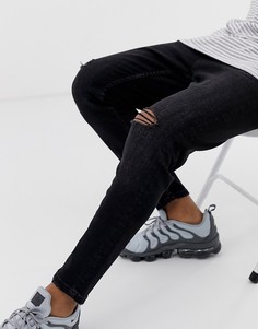Черные джинсы-морковки Bershka Join Life - Черный
