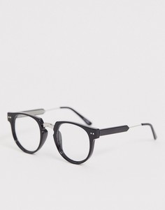 Круглые очки с черной оправой и прозрачными стеклами Spitfire teddy boy 2 - Черный