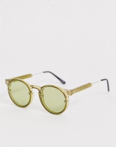 Круглые солнцезащитные очки в зеленой оправе Spitfire post punk - Зеленый