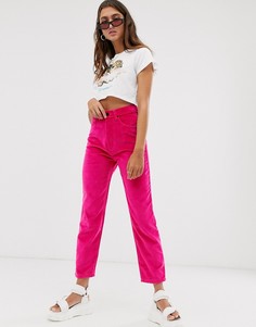 Бархатные джинсы прямого кроя Fiorucci Tara - Розовый