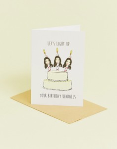 Поздравительная открытка с надписью light up your birthday Nocturnal Paper - Мульти