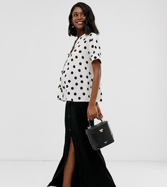 Юбка макси на пуговицах с разрезом ASOS DESIGN Maternity - Черный