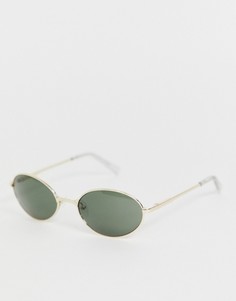 Золотистые круглые солнцезащитные очки Le Specs Nowhere - Золотой