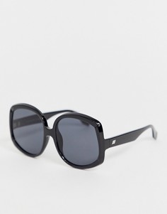 Черные большие квадратные солнцезащитные очки Le Specs - Illumination - Черный