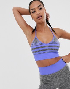 Бесшовный бюстгальтер в полоску с эффектом омбре HIIT - Мульти