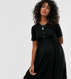 Черное свободное платье для кормления New Look Maternity - Темно-синий
