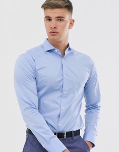 Облегающая рубашка из ткани с добавлением хлопка Tiger of Sweden - Farrell - Синий