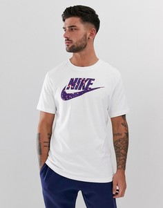 Белая футболка с контрастным логотипом-галочкой Nike - Белый