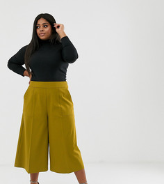 Кюлоты в строгом стиле ASOS DESIGN Curve - Зеленый