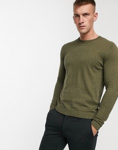 Хлопковый джемпер цвета хаки ASOS DESIGN - Зеленый