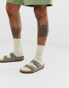 Бежевые меланжевые носки с высоким содержанием хлопка Birkenstock - Бежевый