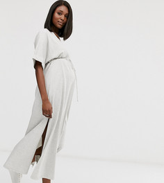 Платье макси с затягивающимся шнурком на талии ASOS DESIGN Maternity - Черный