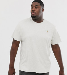 Бежевая футболка с логотипом Polo Ralph Lauren Big & Tall - Бежевый