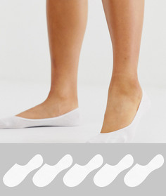 Набор из 5 пар невидимых носков ASOS DESIGN - Белый