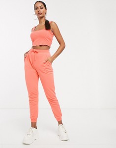 Базовые джоггеры с поясом ASOS DESIGN - Розовый