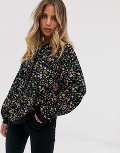 Худи с цветочным принтом Levis Unbasic - Черный