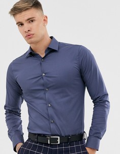 Облегающая рубашка из ткани с добавлением хлопка Tiger of Sweden - Filbrodie - Фиолетовый