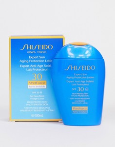 Солнцезащитный лосьон с SPF30 и антивозрастным эффектом Shiseido - Expert Sun - Бесцветный