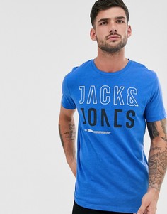 Футболка с надписью-логотипом Jack & Jones - Темно-синий