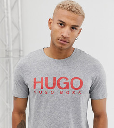Серая футболка с логотипом HUGO Dolive - Серый