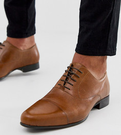 Светло-коричневые кожаные оксфордские туфли для широкой стопы ASOS DESIGN - Рыжий