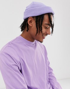 Фиолетовая шапка-бини ASOS DESIGN - Фиолетовый