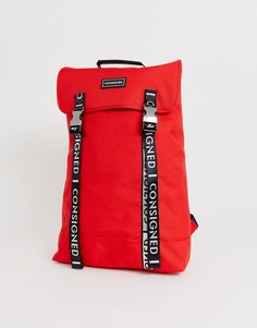 Красный рюкзак с ремешками с отделкой Consigned - Красный