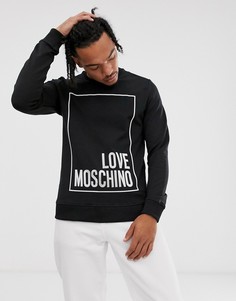 Черный свитшот с металлизированным логотипом Love Moschino - Черный