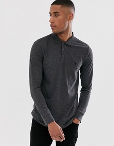 Трикотажная футболка-поло с длинными рукавами French Connection - Серый