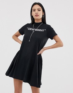 Платье-футболка с логотипом Cheap Monday Mystic - Черный