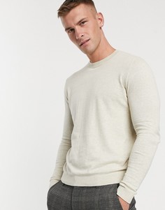 Бежевый хлопковый джемпер ASOS DESIGN - Бежевый