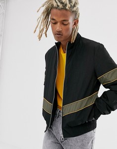 Черная ветровка со вставками контрастного цвета ASOS DESIGN - Черный