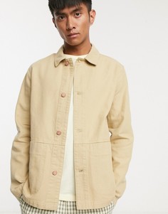 Джинсовая куртка песочного цвета ASOS DESIGN - Светло-бежевый